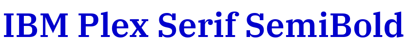 IBM Plex Serif SemiBold шрифт